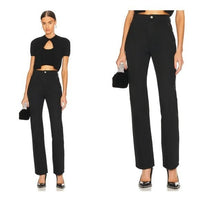 Alexander Wang NEW Fly High Waist Slim Stacked Jean in Washed Black Size 25