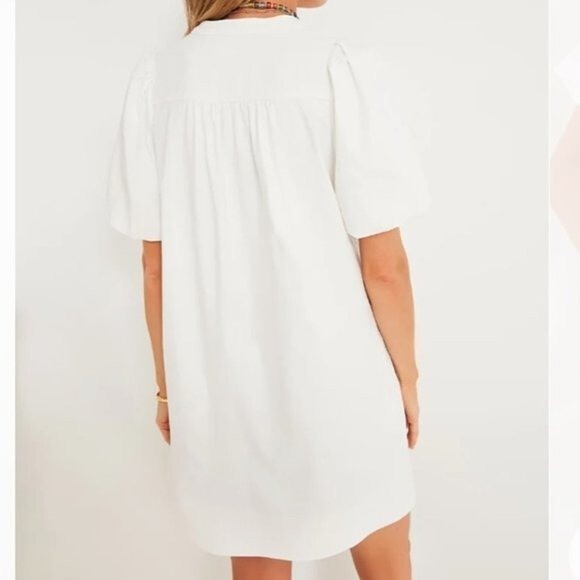 Pomander Place White Carly Henley Casual T Shirt Mini Dress Size XL