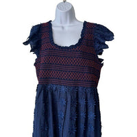 Tuckernuck NEW Navy Lace Mallie Embroidered Scoop Neck Maxi Dress Size XXL