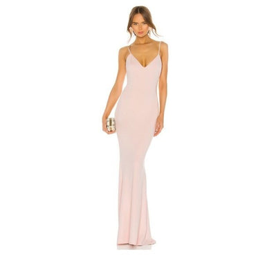 Katie May | Bambi Back Cut-Out Gown in Blush Size 8/M