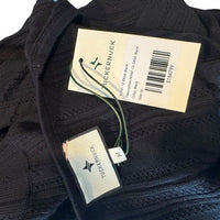 Tuckernuck NEW Black Pointelle Scoop Neck A Line Knit Ryder Maxi Dress Size M