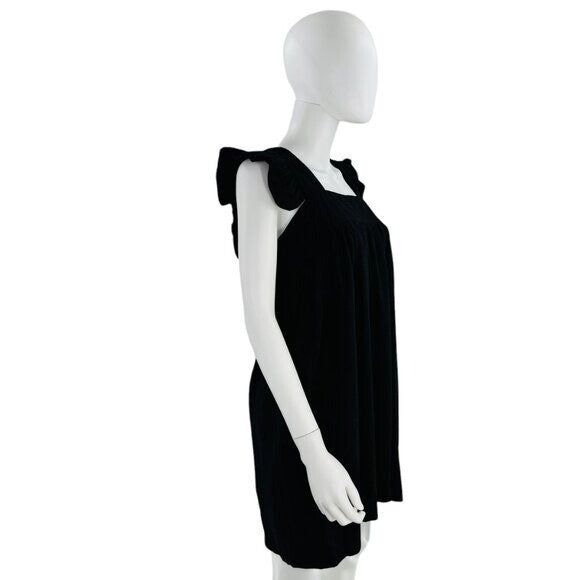 Pomander Place NEW Black Camella Linen Blend Casual Mini Dress Size XS