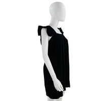 Pomander Place NEW Black Camella Linen Blend Casual Mini Dress Size XS