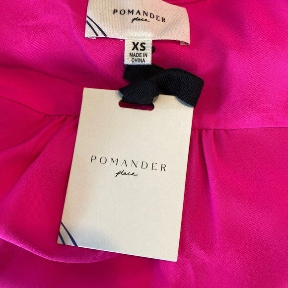 Pomander Place | NEW Electric Pink Crepe Kenzo Dress Size XS