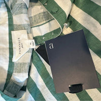 Tuckernuck Pomander Place NEW Green Stripe Linen Maryse Mini Caftan Dress Size M