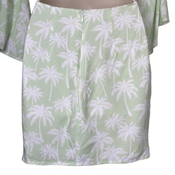 Lovers + Friends NEW Maysa Cut Out Mini Dress Palm Tree Print Size XXS
