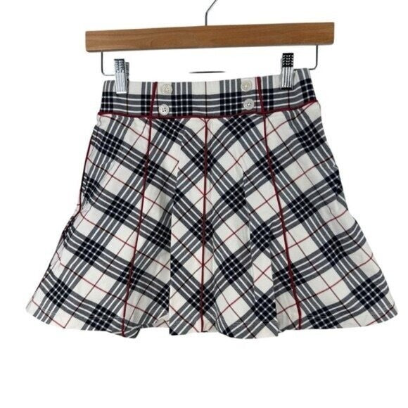 Tuckernuck NEW Americana Plaid 15 Inch Woven Renee Golf Skort Red Navy Size M