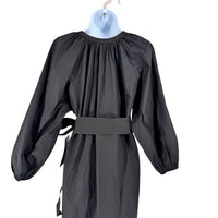 Tuckernuck NEW Black Lyles 3/4 Sleeve Belted Classic Cotton Maxi Dress Size L