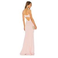 Katie May | Bambi Back Cut-Out Gown in Blush Size 8/M