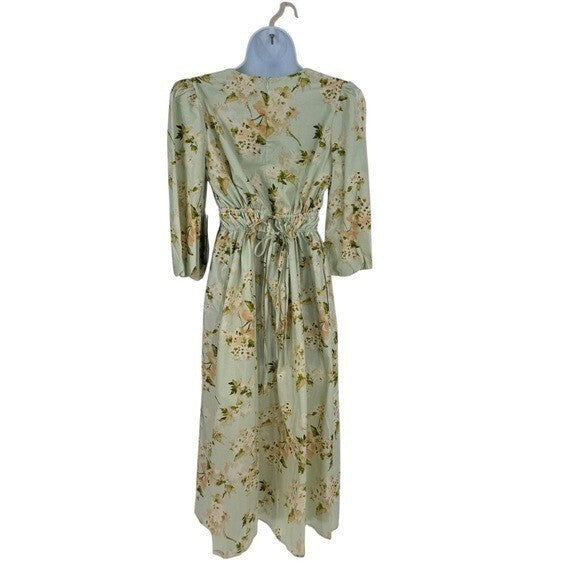 Tuckernuck NEW Aqua Watercolor Marlena Floral Sundress Midi Dress Size S