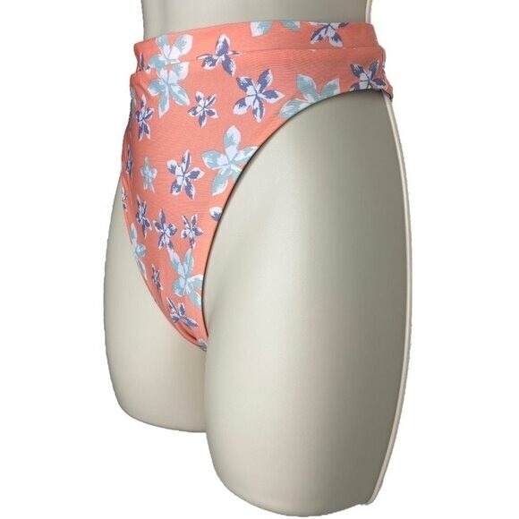 Becca French Cut Hi Leg Floral Bikini Swim Bottoms NEW Size L