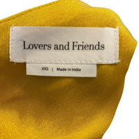Lovers + Friends NEW Ana One Shoulder Satin Party Mini Dress in Yellow Size XXS