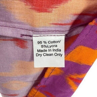 Sheridan French NEW Kelly Maxi Bow Dress in Sunset Ikat Purple Orange Size L