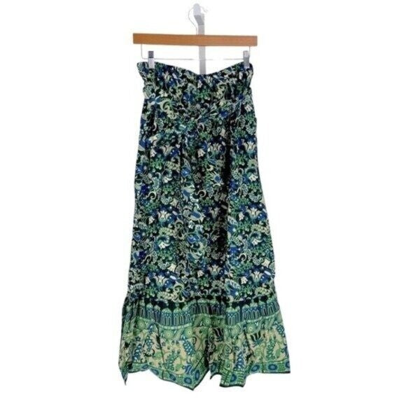 Tuckernuck | NEW Batik Floral Hampton Pull On Cotton Maxi Skirt Size XS
