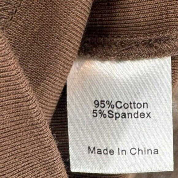 Tuckernuck Bronze Metallic Knit Mesh V Neck Short Sleeve Midi Dress Size L