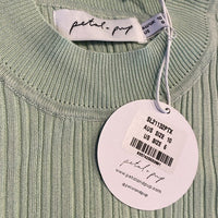 Petal & Pup NEW Milleri Knit Bodycon Open Back Dress in Sage Green Size 6