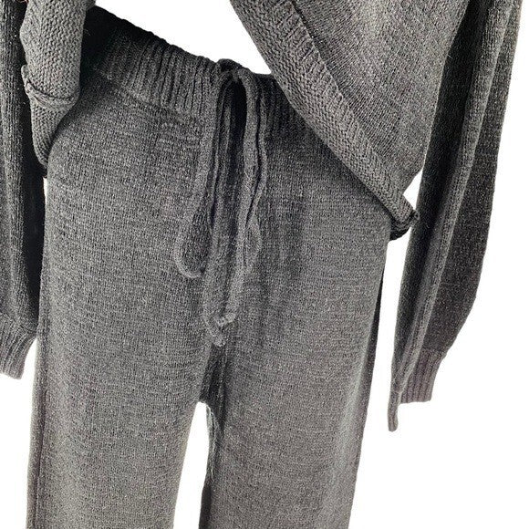 SNDYS NEW Majid Loungewear Black Two Piece Matching Set Sweater Trousers Size S