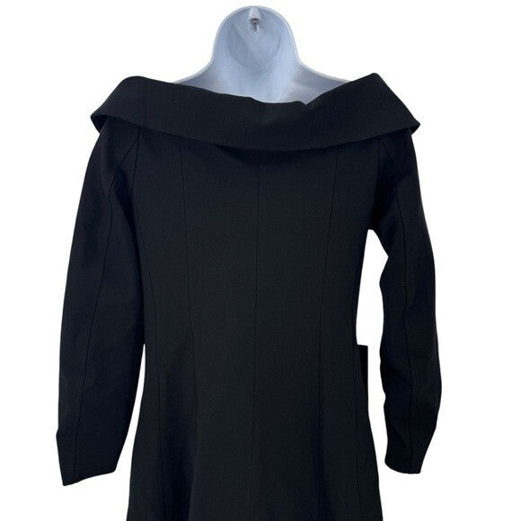 Pomander Place NEW Black Ponte Remington Off the Shoulder Blazer Dress Size 4