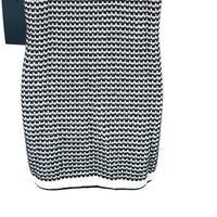 Pomander Place NEW Navy Stripe Bardot Sleeveless Knit Classic Mini Dress Size M