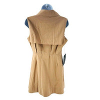 Tuckernuck NEW Khaki Milla Sleeveless Military Collared Mini Dress Size S
