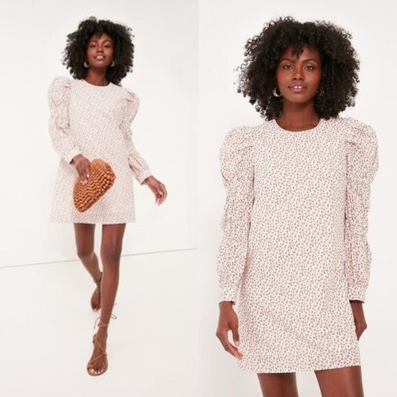 Hyacinth House NEW Textured Floral Puff Sleeve Clemons Floral Mini Dress Size XL