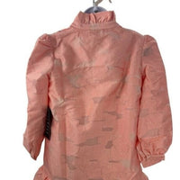 Tuckernuck NEW Bellini Fil Coupe Pink Drop Waist Long Sleeve Palmerston Dress L