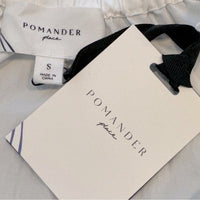 Pomander Place | NEW White Rae Ruffle Collar Short Sleeve Blouse Size S