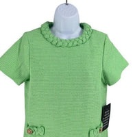 Tuckernuck NEW Palm Beach Green Tweed Retro Jackie Short Sleeve Mini Dress XXL