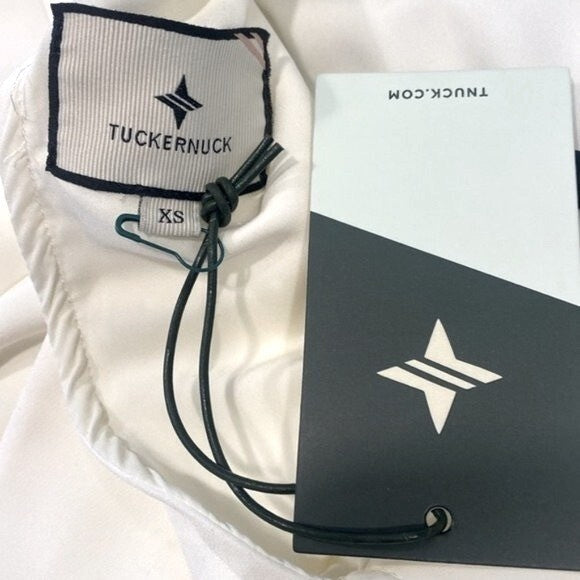 Tuckernuck | NEW Ivory Daphne Preppy Bow Tie 3/4 Sleeve Mini Dress Size XS