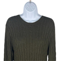 Polo Ralph Lauren NEW Green Cable Knit Long Sleeve Knee Length Casual Dress XL