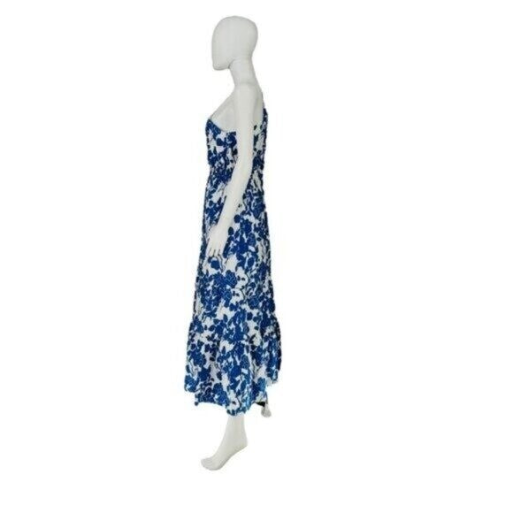 Hyacinth House NEW Blue & White Floral One Shoulder Maureen Maxi Dress Size XXS