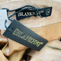 BLANKNYC NWT Moto Suede Leather Festival Mini Skirt in Bare It All Size 28