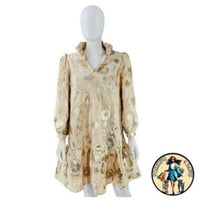 Tuckernuck NEW Champagne Fil Coupe Palmerston Formal Mini Dress Size XXS