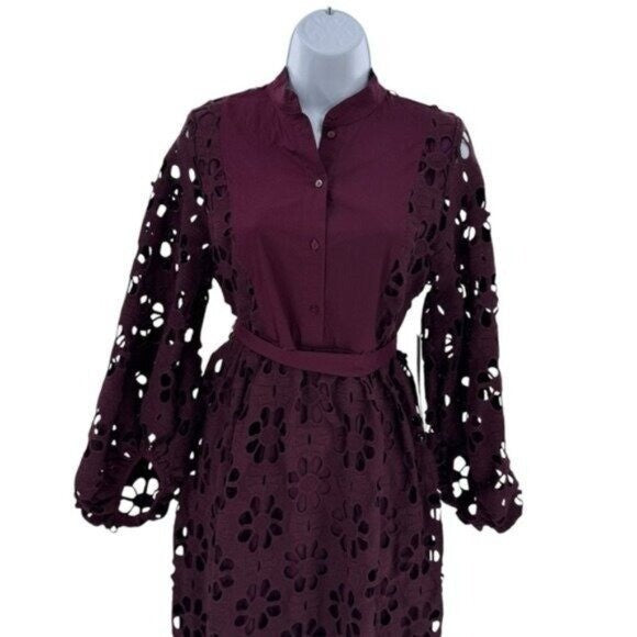 Tuckernuck NEW Merlot Lace Calliope Long Sleeve Chic Maxi Dress Size XL