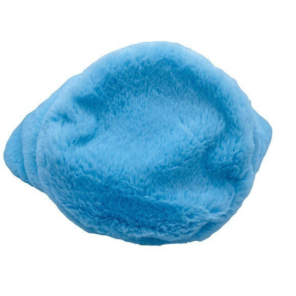 Gladys Tamez Millinery NEW Faux Fur Y2K Bucket Hat in Baby Blue One Size