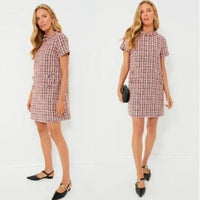Tuckernuck | NEW Magnolia Tweed Short Sleeve Crew Neck Jackie Mini Dress Size XL