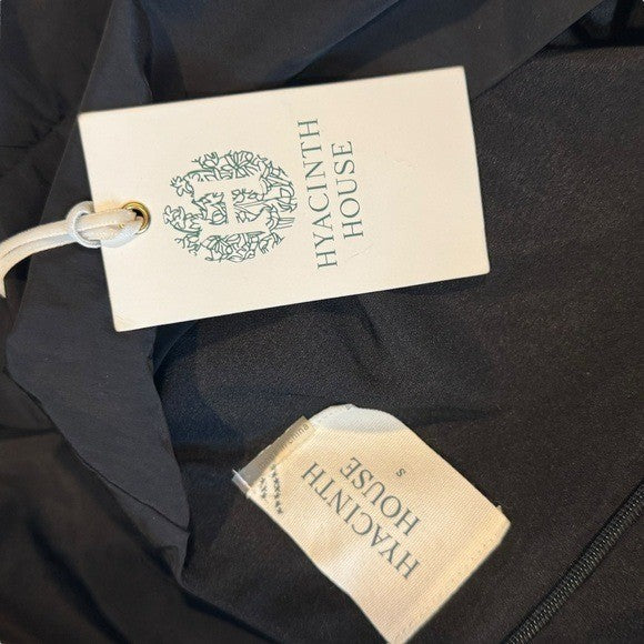 Hyacinth House NEW Black Aubrey Puff Sleeve V Neck Blouse Top Size S