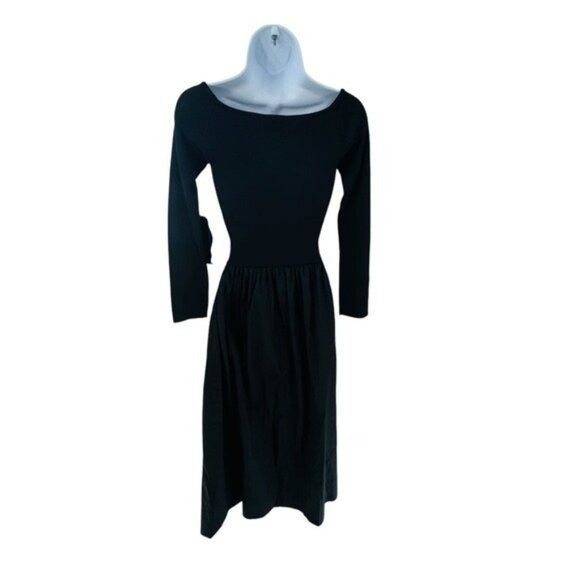 Tuckernuck | NEW Black Clea Off-the-shoulder Stretch-knit Maxi Dress Size M