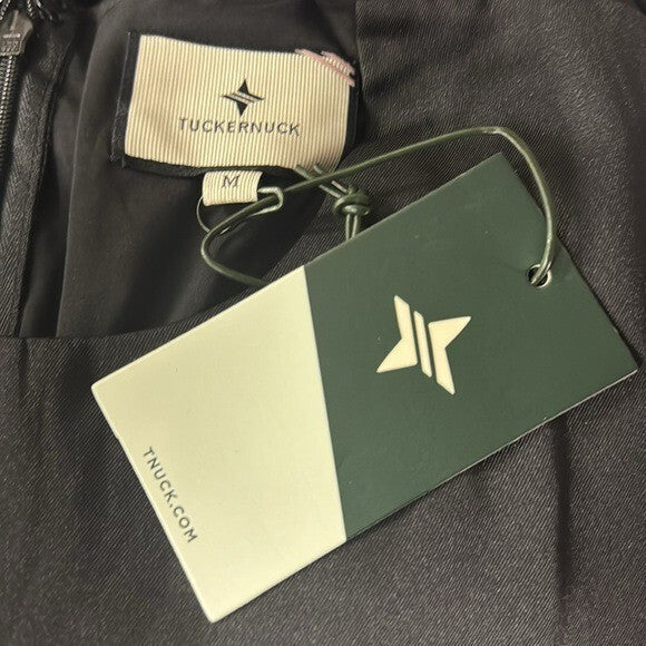 Tuckernuck NEW Black Selma Satin Twill Cape Flowy Round Neck Blouse Top Size M