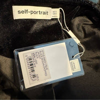 Self-Portrait NEW Black Sequin Cropped Evening Cocktail Party Jacket Size 0 XS