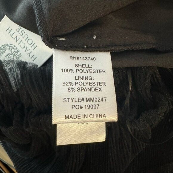 Hyacinth House NEW Black Willa Tulle Strapless Babydoll Blouse Top Size XL