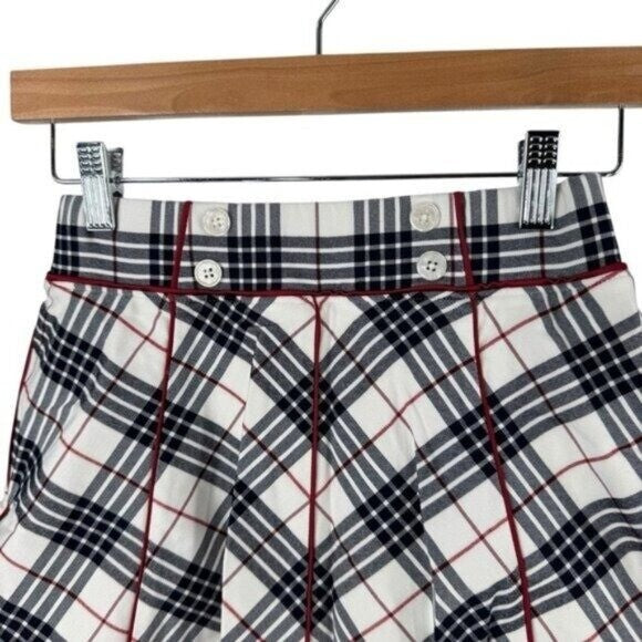 Tuckernuck NEW Americana Plaid 15 Inch Woven Renee Golf Skort Red Navy Size S
