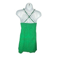 Hyacinth House NEW Green Eyelet Beaded Strap Mini Ibiza Cocktail Dress Size XXL