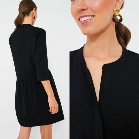 Tuckernuck | NEW Black Stretch Crepe Royal Shirt Dress Size XXXL