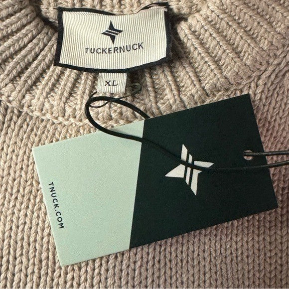 Tuckernuck | NEW Sandalwood Aiden Crewneck Cropped Cotton Knit Sweater Size XL