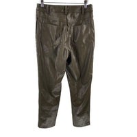BCBGeneration | NEW Straight Cut Cropped Vegan Leather Pant in Olive Size XS
