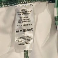 Tuckernuck NEW Sport Trellis Gingham Green White Biker Athletic 6" Shorts Size S