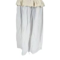 Banjanan NEW Heather Ivory Crochet Mixed Media Sleeveless Midi Dress Size M