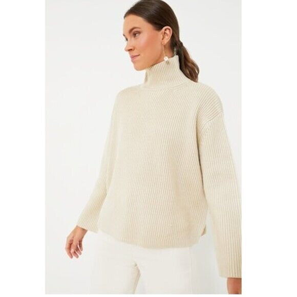 Pomander Place | NEW Tan Shimmer Knit Helen Turtleneck Sweater Size XXL