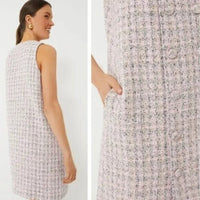 Pomander Place | NEW Peony Tweed Bianca Sleeveless Crewneck Mini Dress Size M